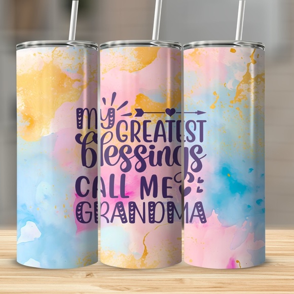 Other - 20 Oz Customizable Straight Tumbler with Sliding Lid and Clear Plastic Straw